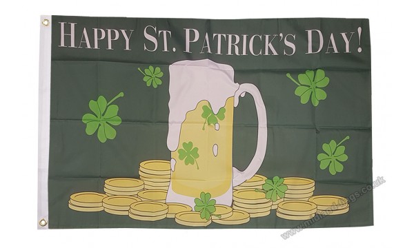 Happy St Patricks Day (Beer) Flag